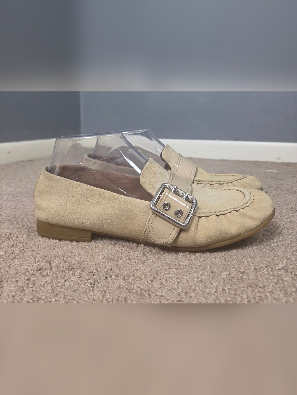 UGG Cream/Tan Suede Slip-On with Subtle Logo